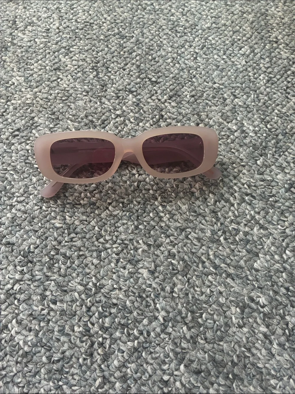 J. Crew Rectangular Sunglasses in Soft Pink